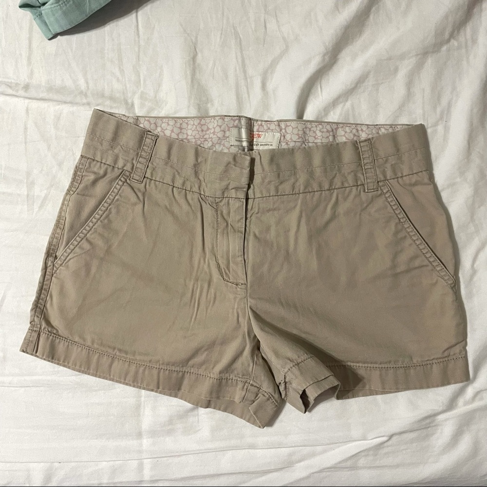 J crew linen chino shorts 100% cotton jcrew khaki